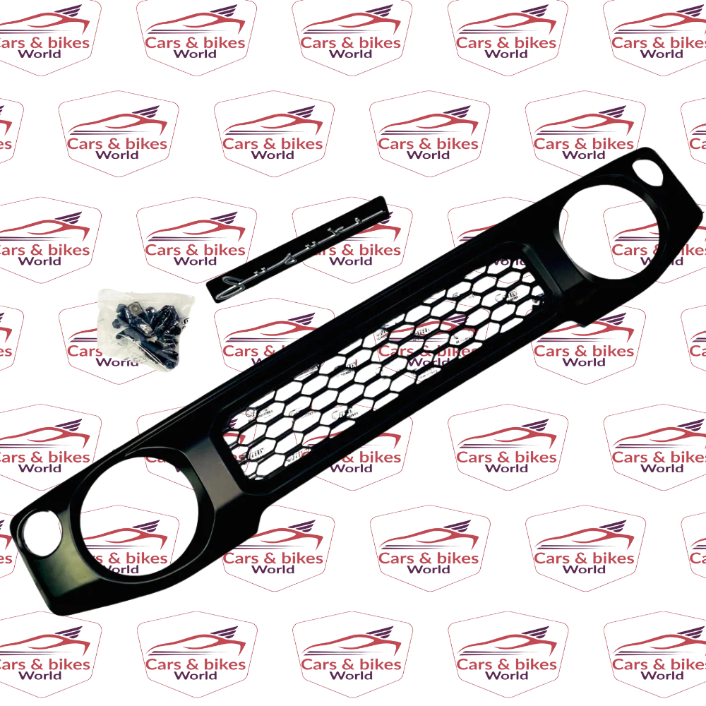 1 Honeycomb Style Front Grille with Cursive Logo for Suzuki Jimny (All Models) - Image 1