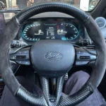 Carbon Fiber + Alcantara Steering Wheel Cover | Universal Sporty Grip