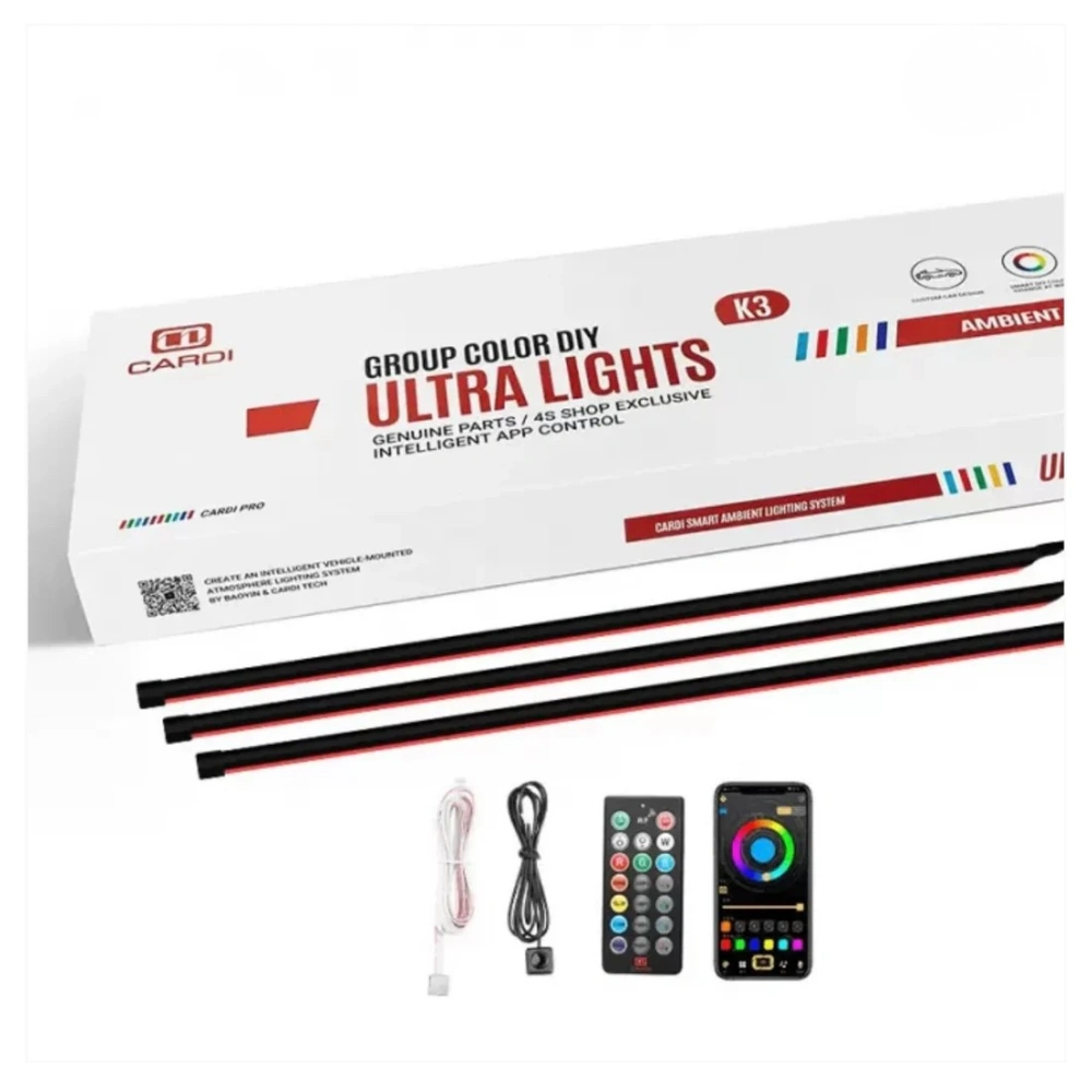 1 CARDI K3 Active Ultra Ambient Interior Light Kit | 14-Piece RGB LED Set - Image 1