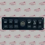 6 Gang Switch Panel with Circuit Breaker & LED Voltmeter – 12-24V Universal Fit