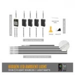 CARDI K3 Active Ultra 6-Piece RGB Ambient Interior Light Kit – Universal - Image 2