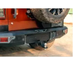 Mahindra Thar Heavy-Duty Metal Rear Bumper Model-RXT with Tyre Carrier - Image 2