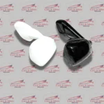 Toyota Fortuner Wide-Angle Side Mirrors | Gloss Black and White Fits For Old Models - Image 3