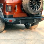 Mahindra Thar Heavy-Duty Metal Rear Bumper Model-RXT with Tyre Carrier - Image 4
