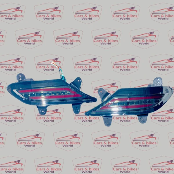 Hyundai Creta Matrix Style LED Reflector Lights | Rear Bumper Brake Lamps Fits 2020+ Models