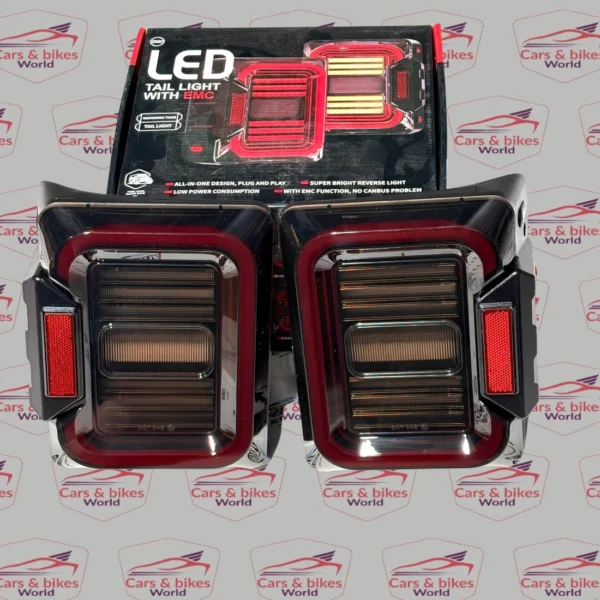 Mahindra Thar Wrangler-Style LED Tail Lights | Design with Plug-and-Play Fitment