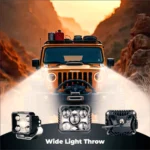 Mahindra Thar Bi-Focal Lens LED Auxiliary Lights (Pair) | Aozoom TH-03 (70W)