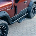 Mahindra Thar Side Steps + Rock Sliders Model-U | Heavy-Duty Steel Protection