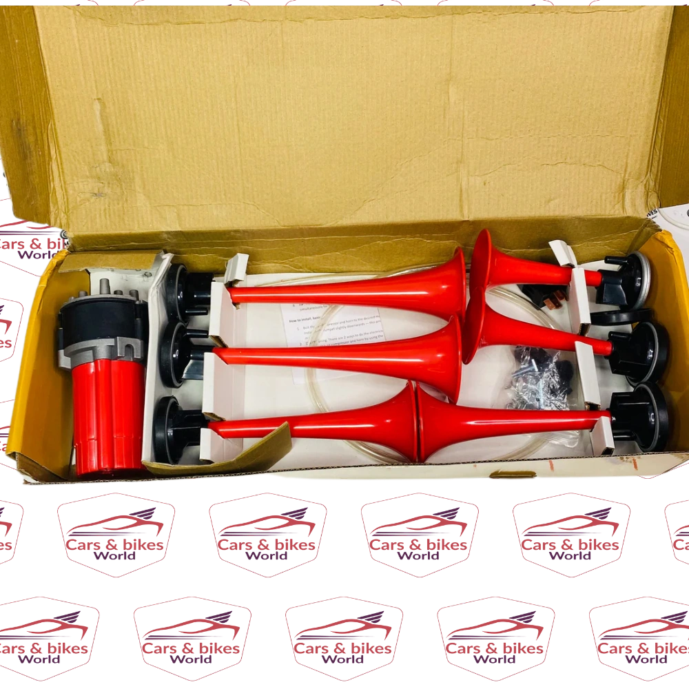 1 6-Pipe Musical Air Horn Kit God Father – Ultra-Loud 12V Sound for Cars - Image 1