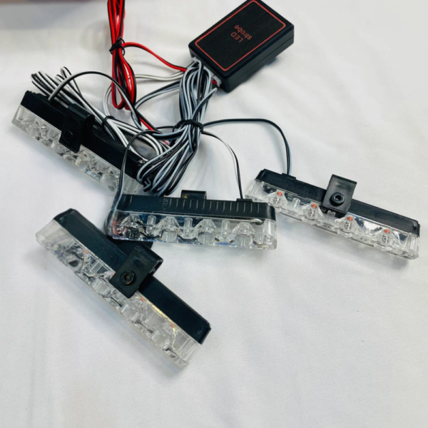 Remote-Controlled Grill Flashers | Red and Blue LED Strobe Lights for Cars