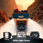 Mahindra Thar Bi-Focal Lens LED Auxiliary Lights (Pair) | Aozoom TH-03 (70W)
