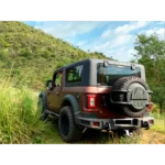 Mahindra Thar Stepney Cover Lock | Heavy-Duty FRP Line-X Coated Wheel Protector - Image 3