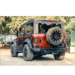 Mahindra Thar Heavy-Duty Metal Rear Bumper Model-RXT with Tyre Carrier - Image 3