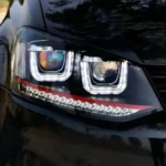 VW Polo “UU-Style” Red Line Projector Headlights (Halogen) – Aftermarket Upgrade - Image 4