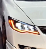 Honda Civic LED Projector Headlights | Multiple DRL Light Effects Aftermarket Upgrade - Image 4