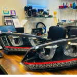 VW Polo “UU-Style” Red Line Projector Headlights (Halogen) – Aftermarket Upgrade - Image 6