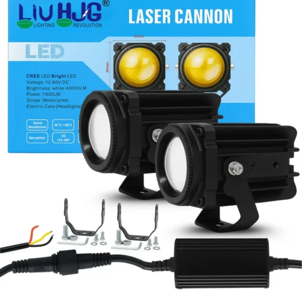 Liu Hjg Laser Cannon – 3 Inch Universal Laser Projector (White & Yellow)