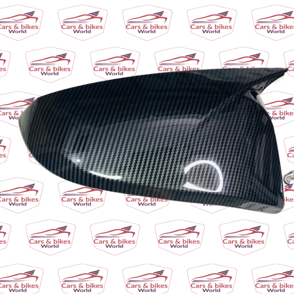 Toyota Fortuner Mirror Caps (2016+) – Black & Carbon Fiber Pair